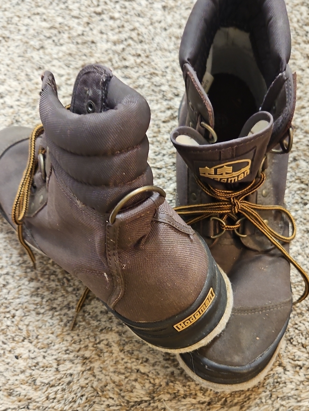 Hodgman Men's Water Fishing Brown Lace-Up Boots